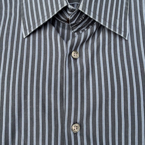 Boss Navy Striped Dress Shirt - Picture 6 of 15